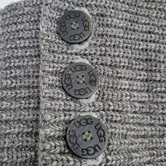 UGG Australia Classic Cardy Gray Knit Sweater Boots Size 7 Tall Slouch Top - Picture 5 of 9